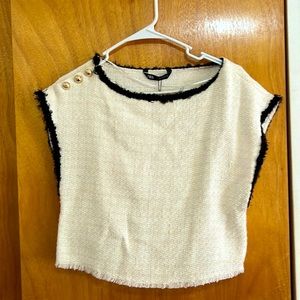 ZARA tweed top